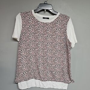 Parfois Women's Small Medium Short Sleeve Sweater Shirt White Red Black